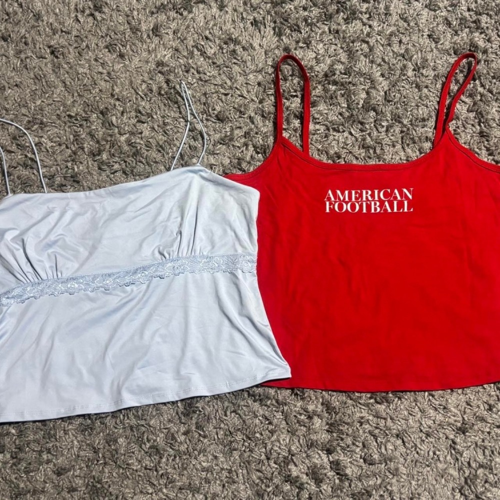 Bundle of 2pcs Tank Tops Women Large NWOT American Football Summer Tops